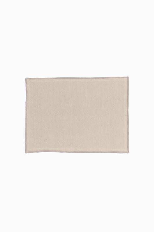 Linen Natural Needled Placemat Set-Oatmeal