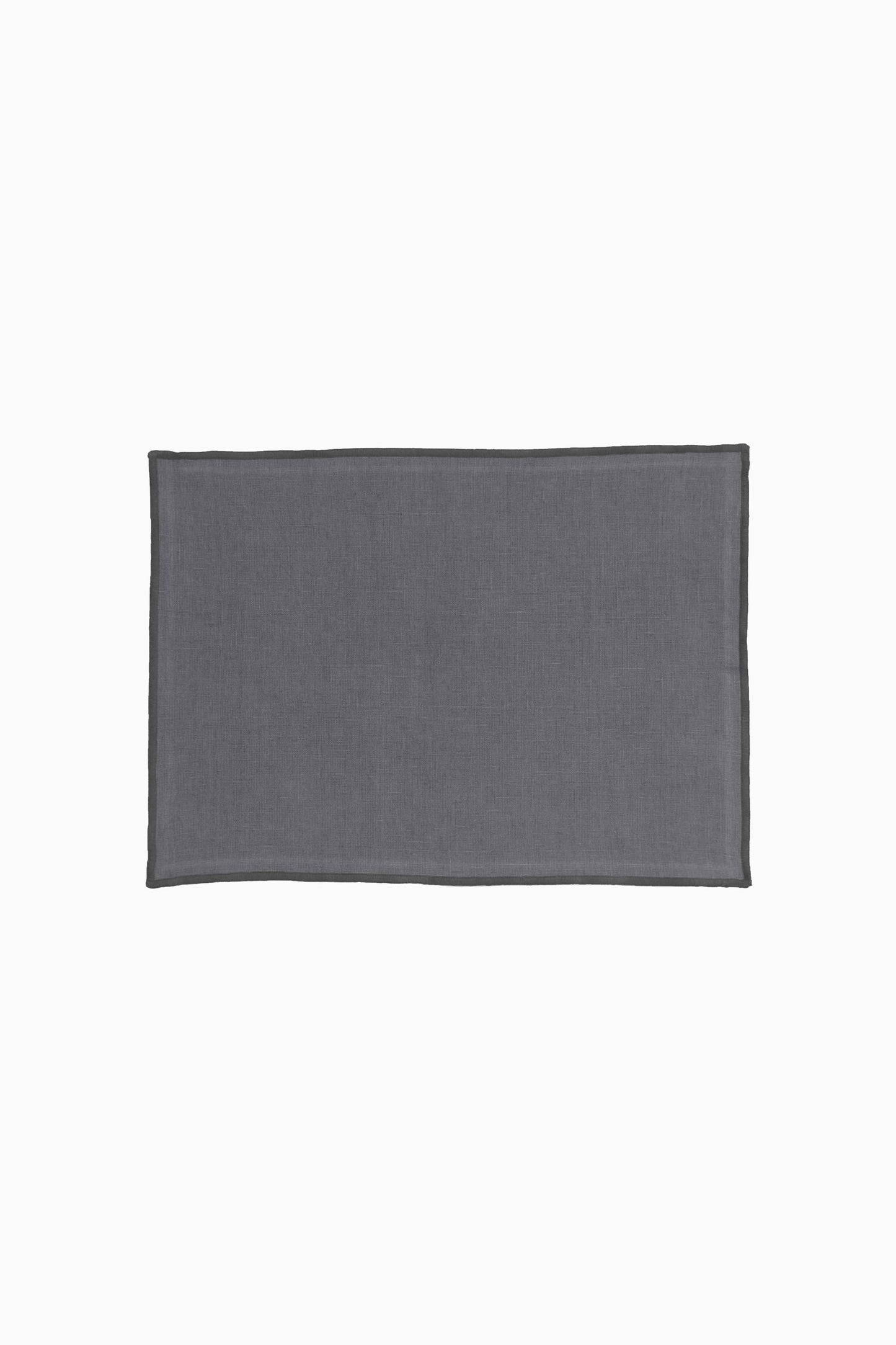 Linen Black Needled Placemat Set-Bottle Green