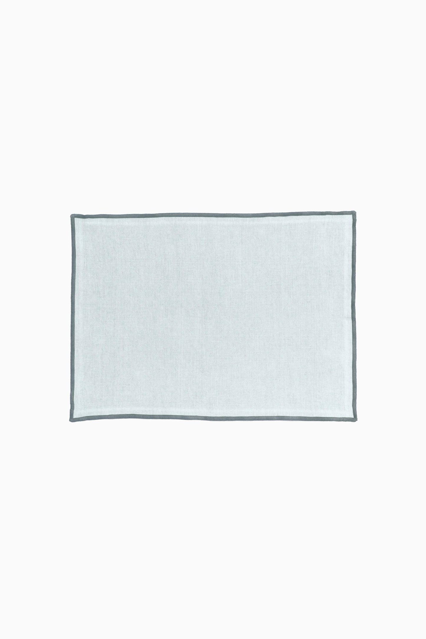 Linen Grey Needled Placemat Set-Charcoal Grey