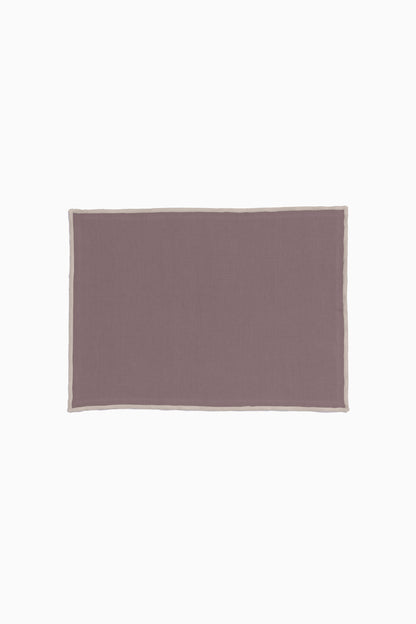 Linen Natural Needled Placemat Set-Cinnamon Brown