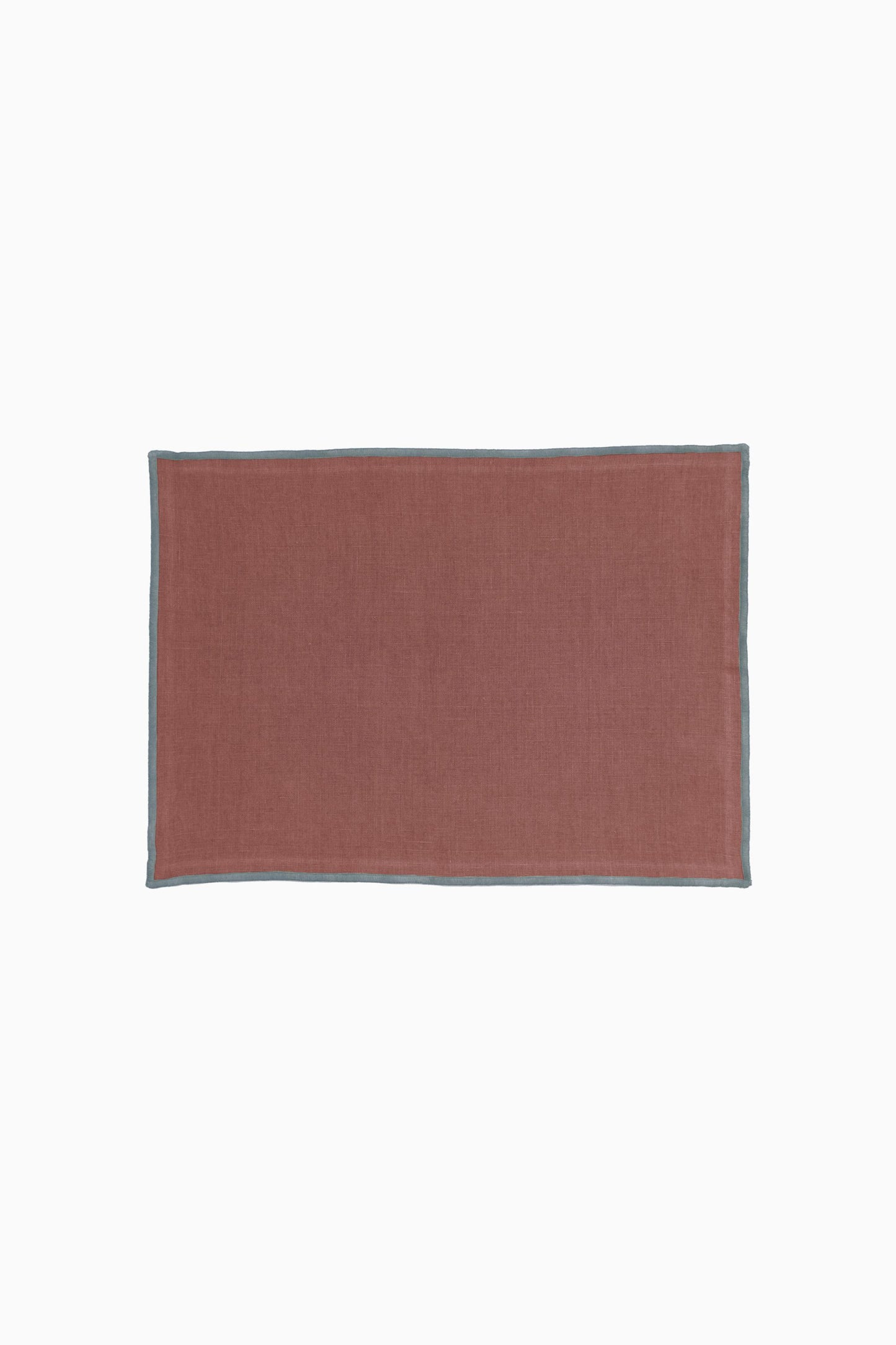 Linen Grey Needled Placemat Set-Blackberrry Wine