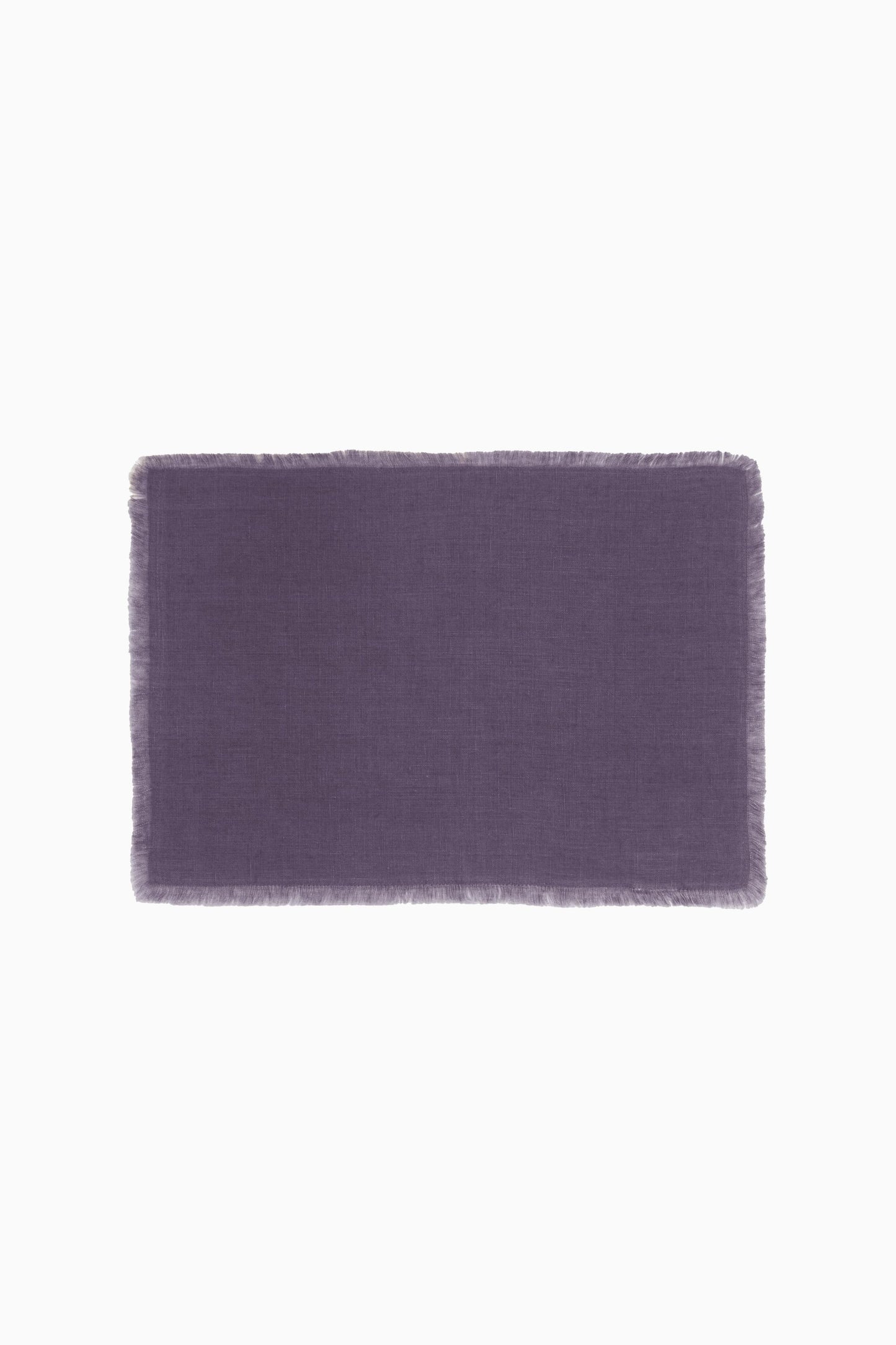 Linen Fringe Me Good Placemat Set-Charcoal Grey