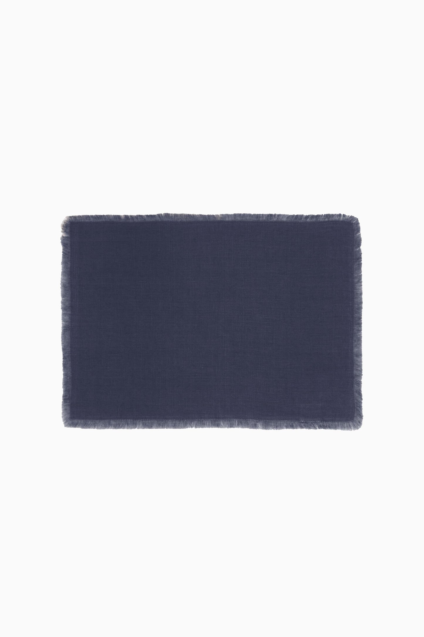 Linen Fringe Me Good Placemat Set-Charcoal Grey