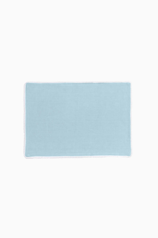 Linen Delight Lace Placemat Set-Moody Blue