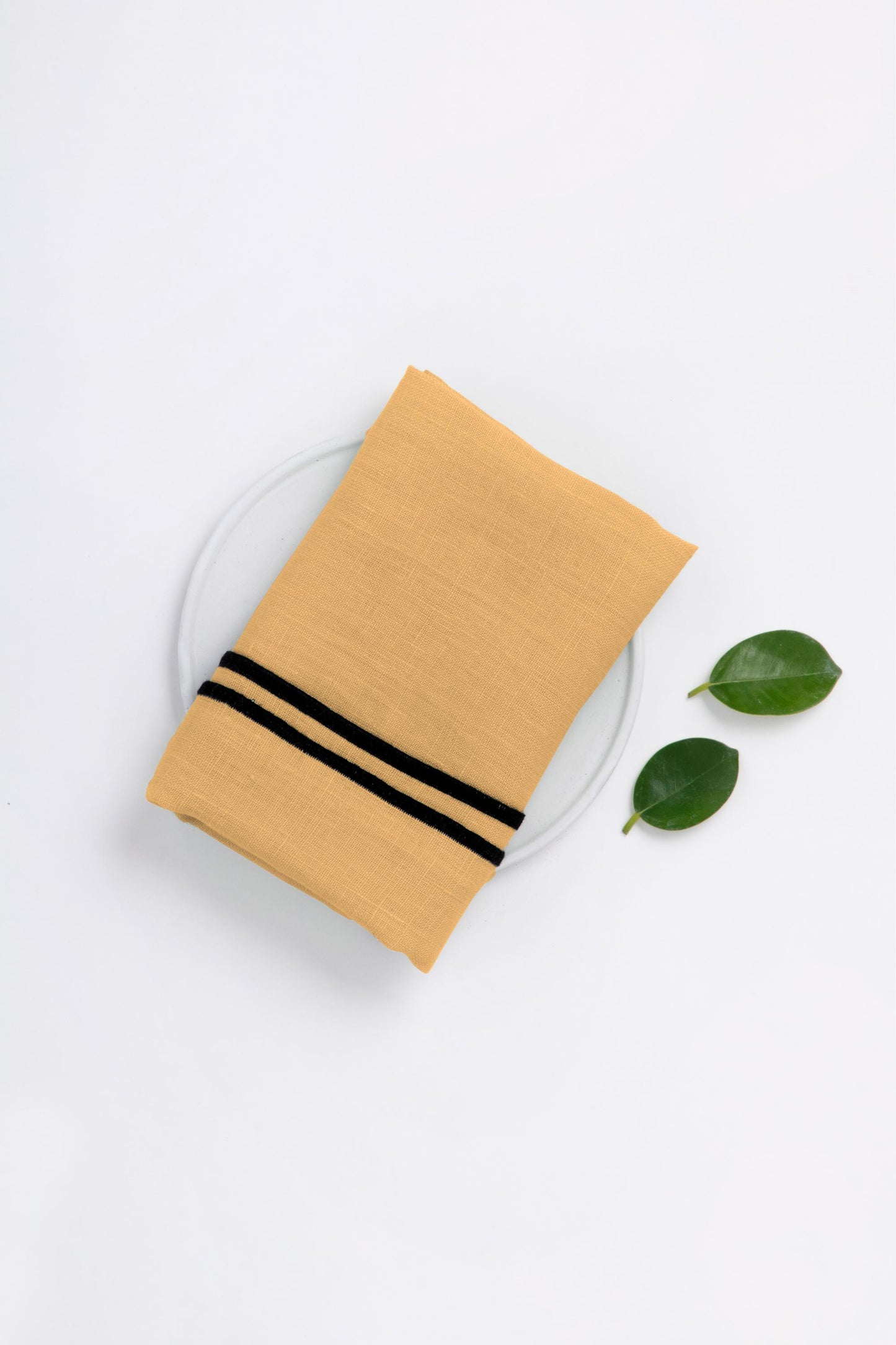 Linen Black Needled Napkin Set