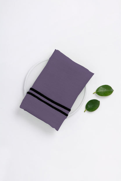 Linen Black Needled Napkin Set