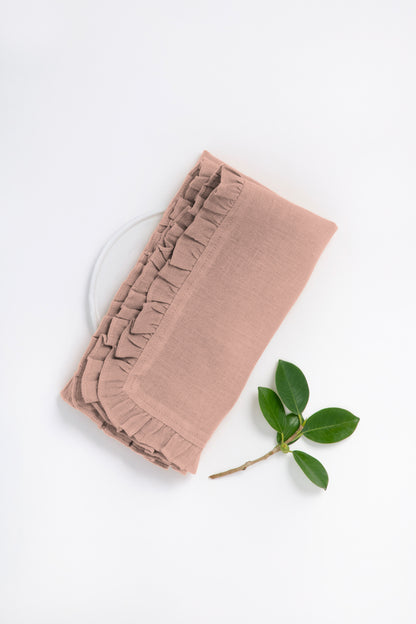 Linen Ruffle Medley Napkin Set