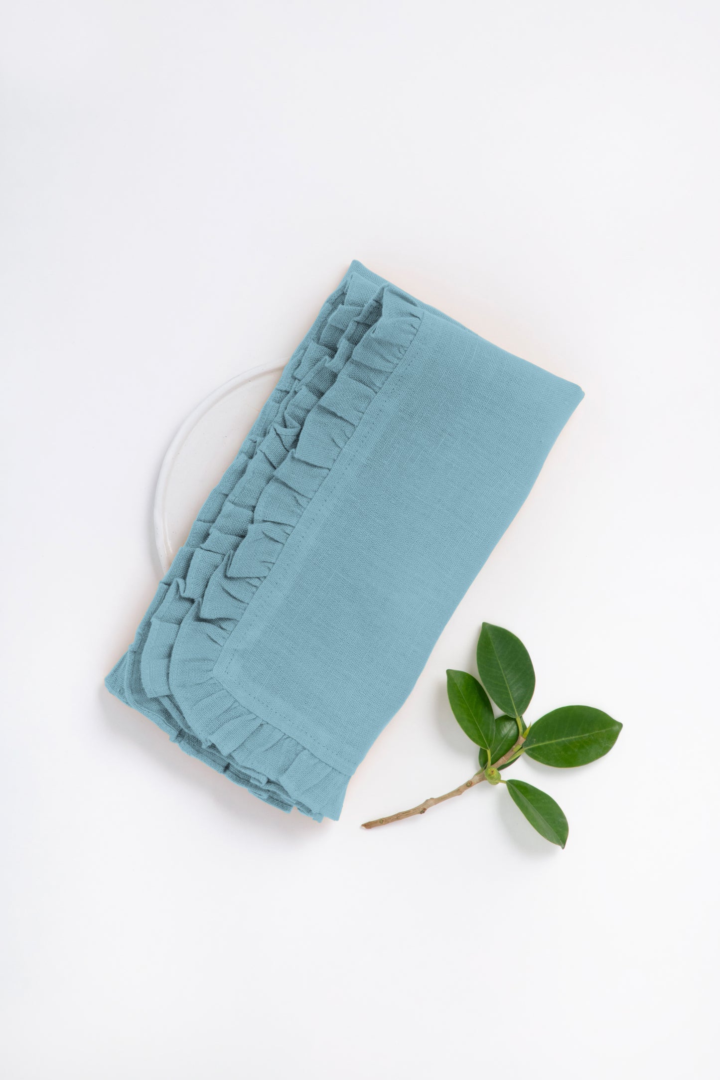 Linen Ruffle Medley Napkin Set