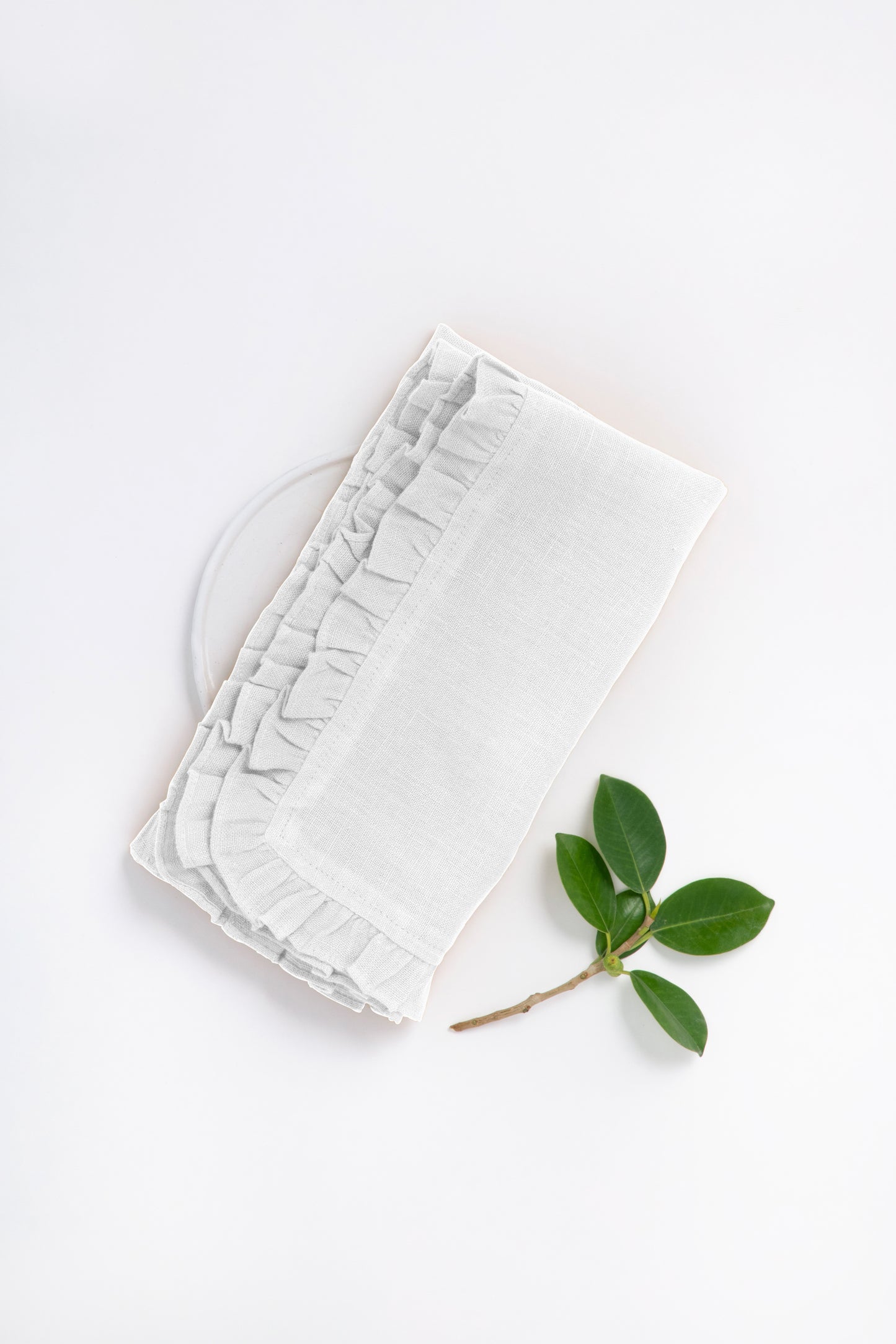 Linen Ruffle Medley Napkin Set