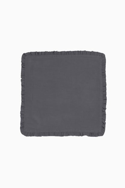 Linen Ruffle Medley Napkin Set-Charcoal Grey