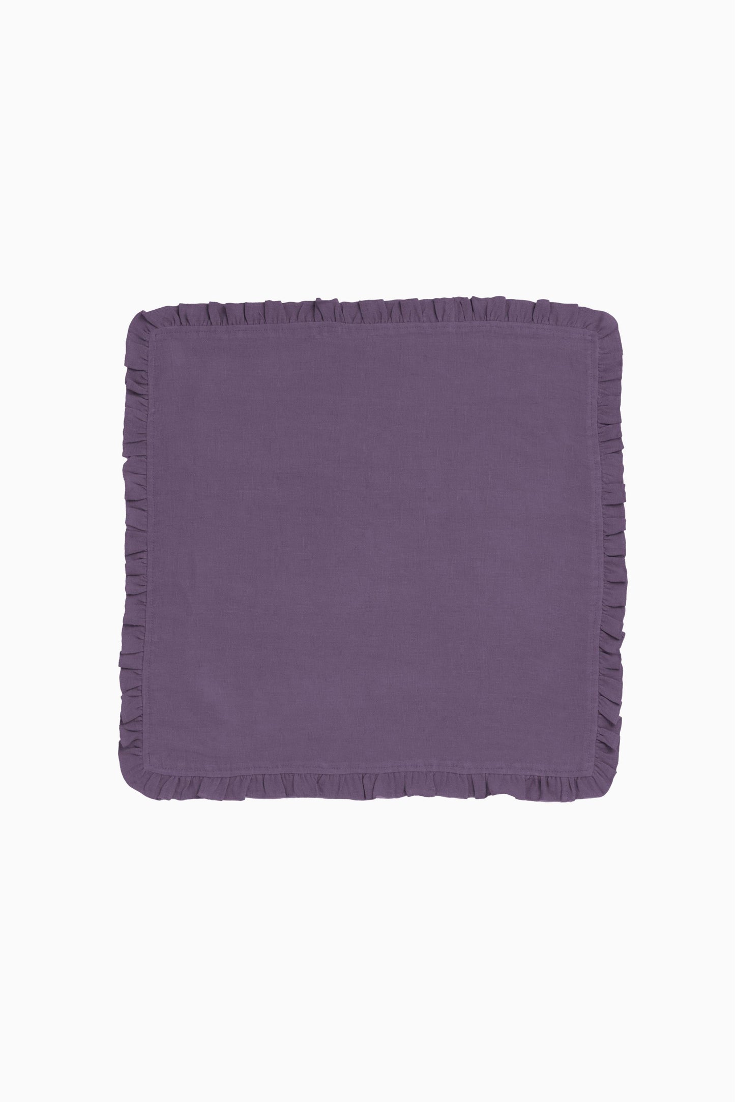 Linen Ruffle Medley Napkin Set-Blackberry Wine