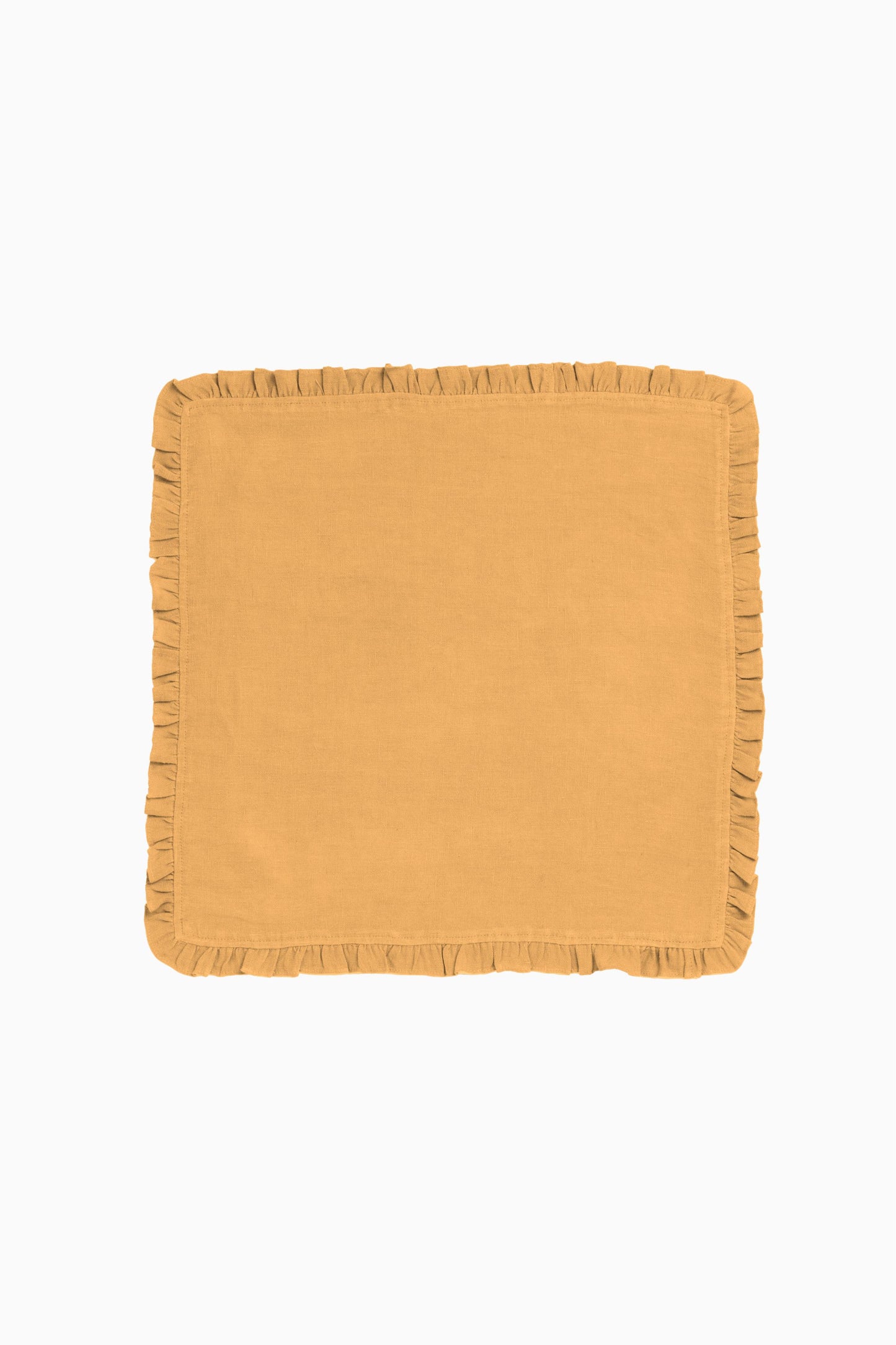 Linen Ruffle Medley Napkin Set-Dusty Gold