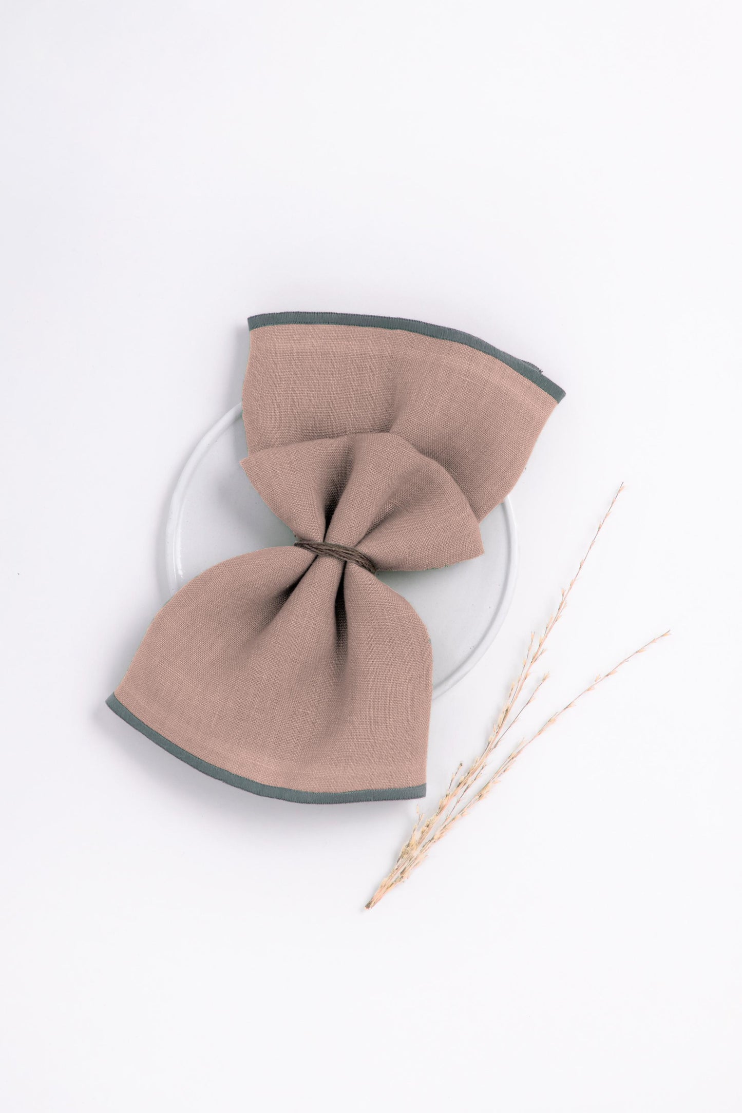 Linen Grey Needled Napkin Set