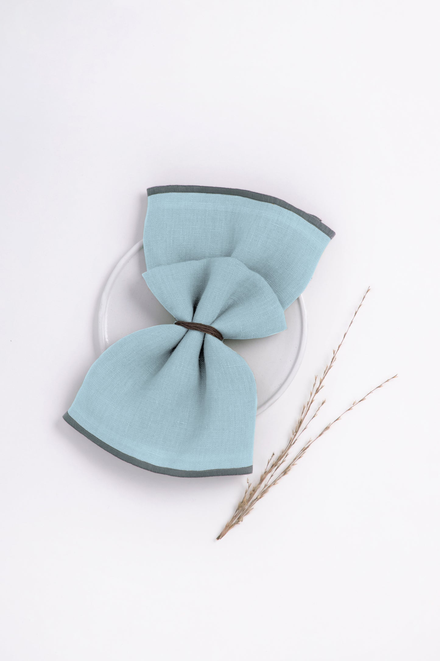 Linen Grey Needled Napkin Set