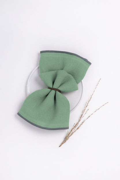 Linen Grey Needled Napkin Set