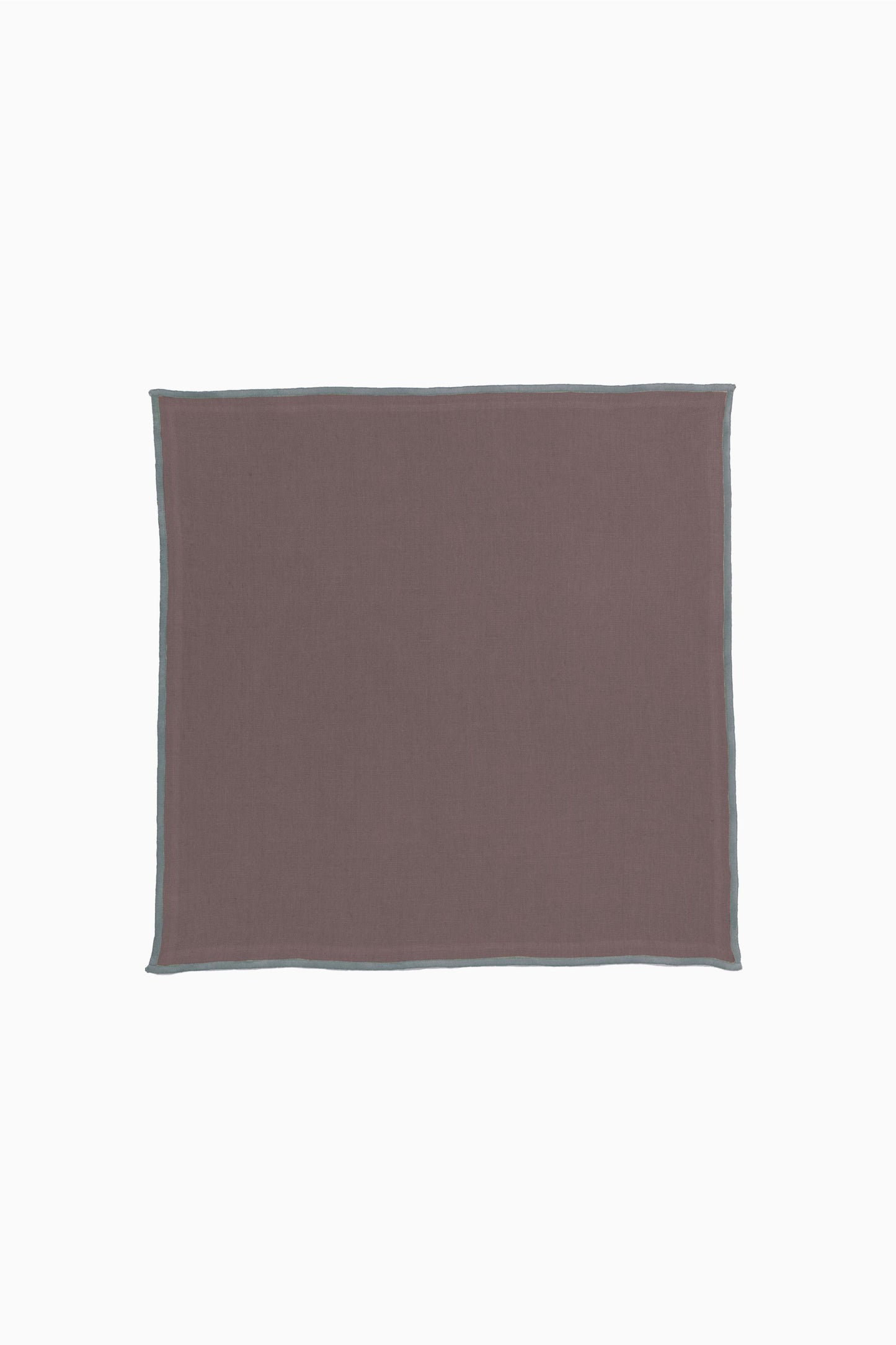 Linen Grey Needled Napkin Set-Caramel Brown