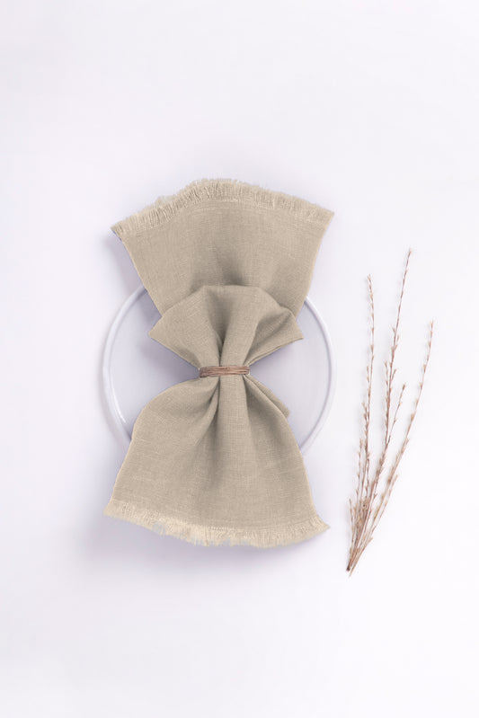 Linen Fringe Me Good Napkin Set