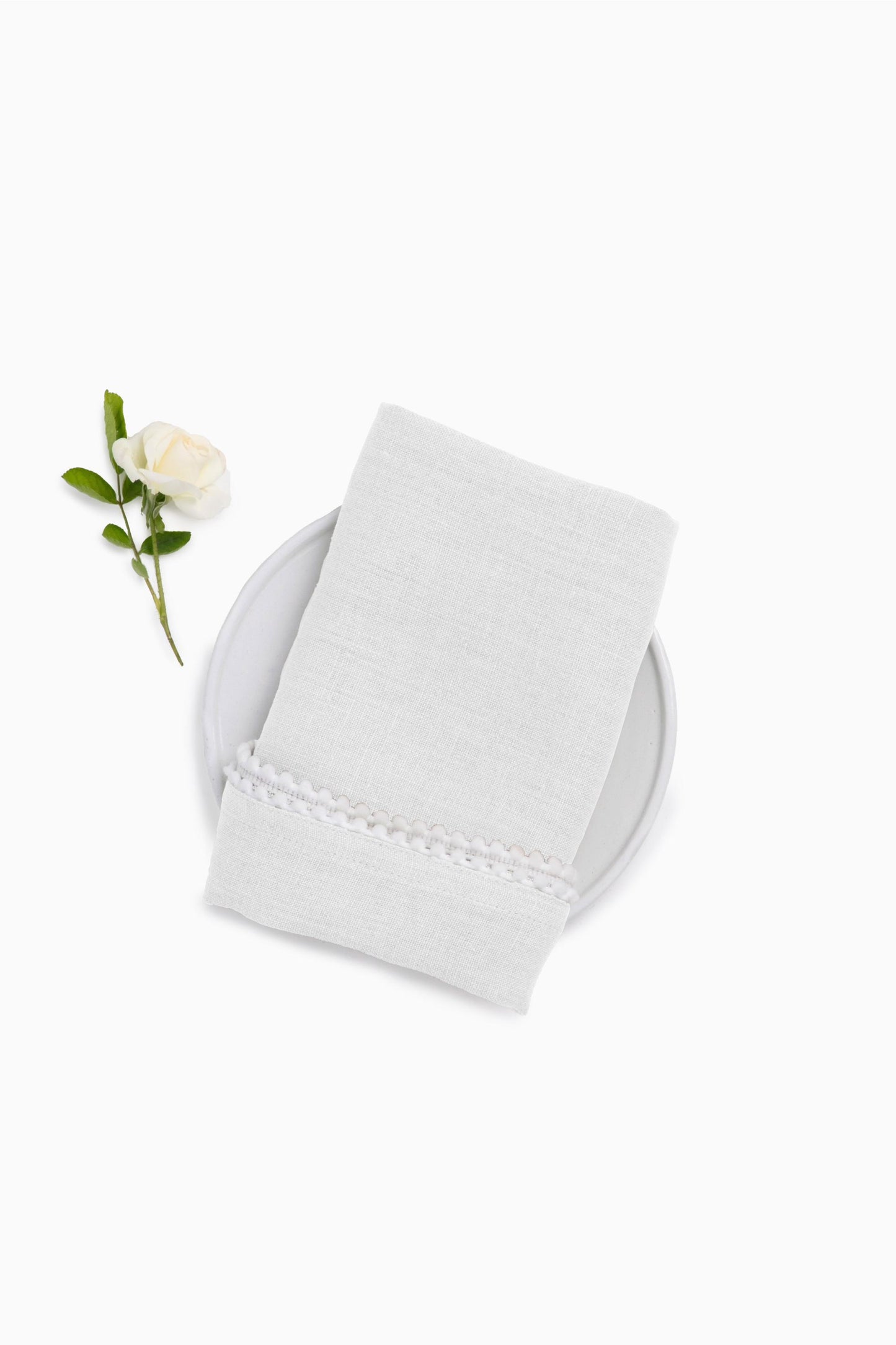 Linen Delight Lace Napkin Set-Moody Blue