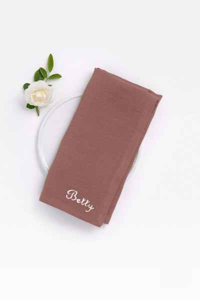 Linen Personalized Napkin Set