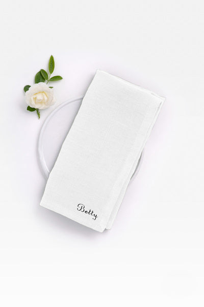 Linen Personalized Napkin Set