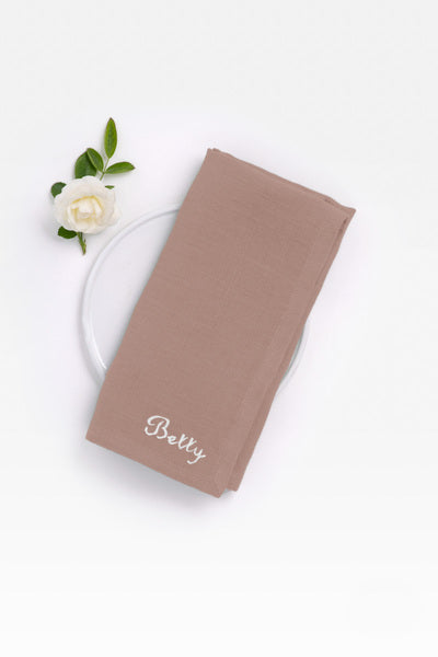 Linen Personalized Napkin Set