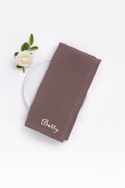 Linen Personalized Napkin Set