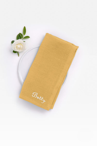 Linen Personalized Napkin Set