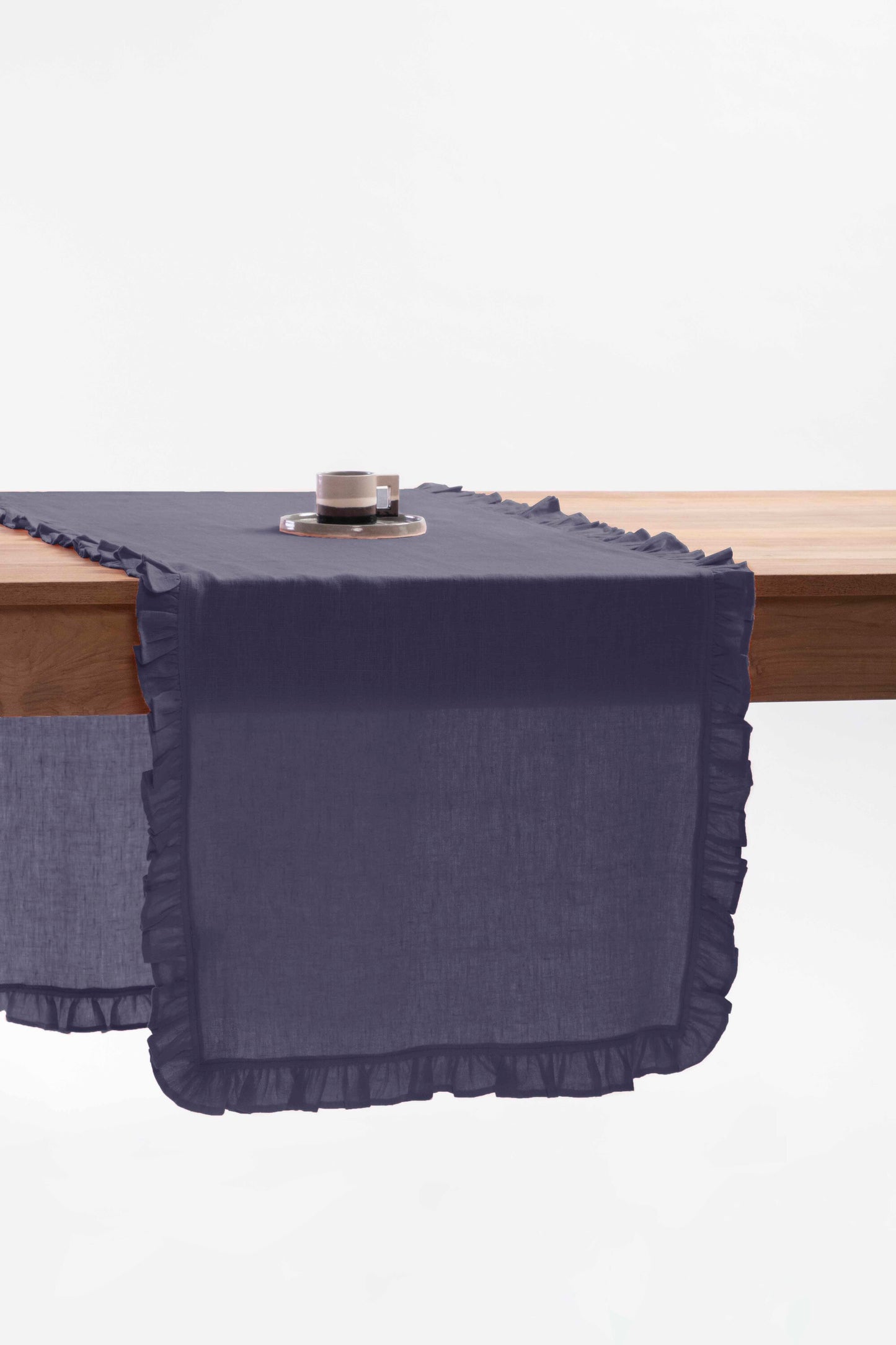 Linen Ruffle Medley Table Runner