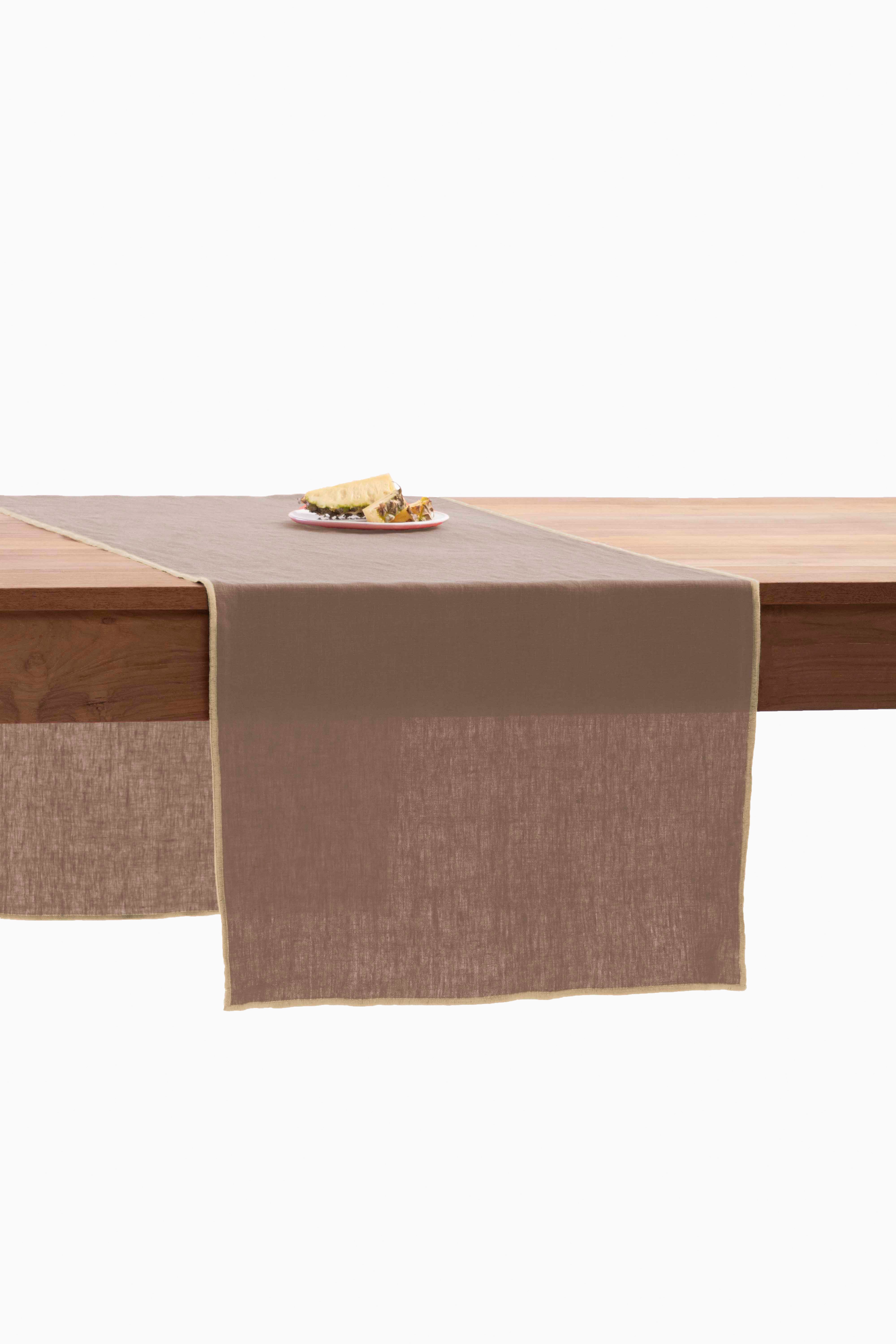 Linen Natural Needled Table Runner