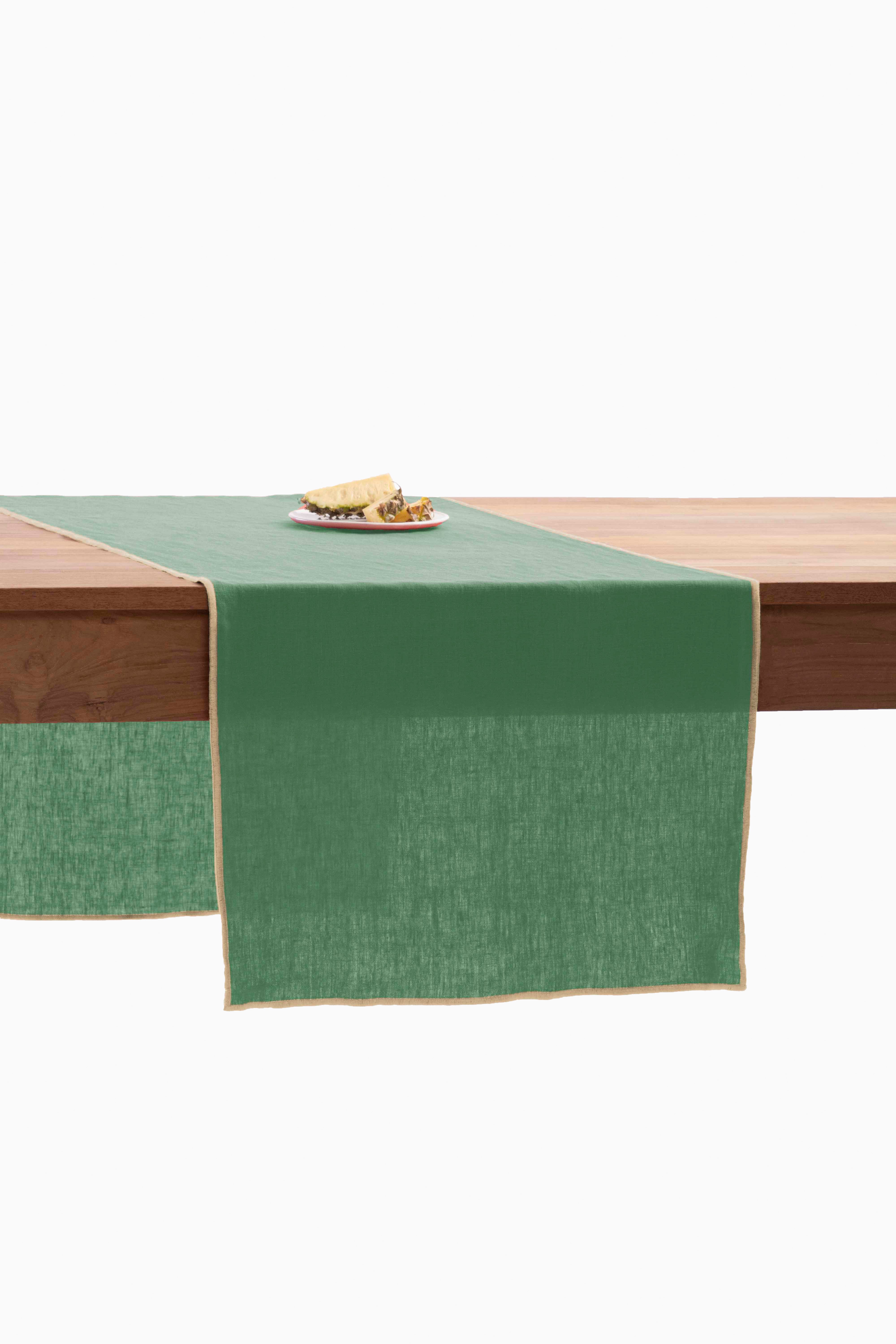 Linen Natural Needled Table Runner