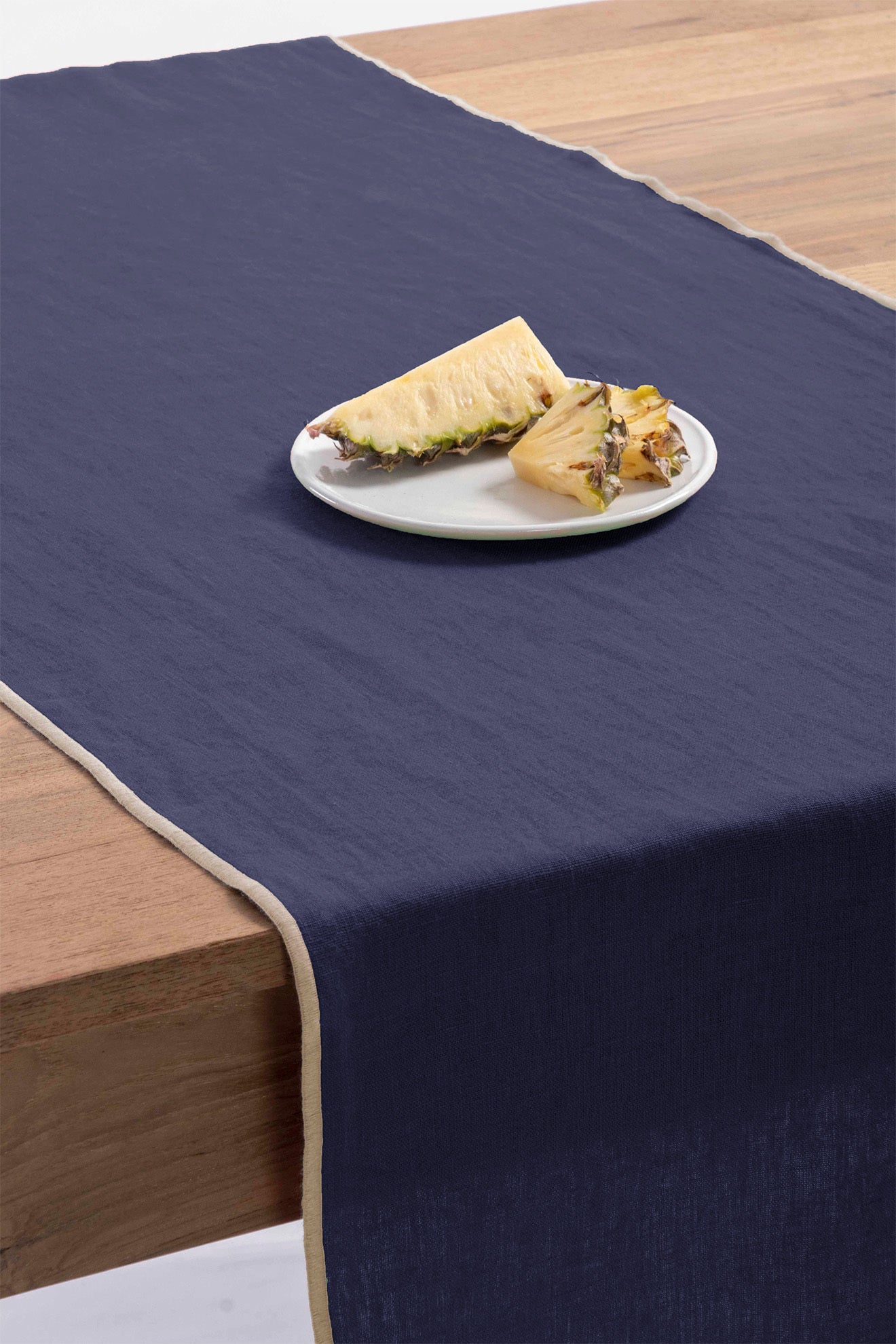 Linen Natural Needled Table Runner