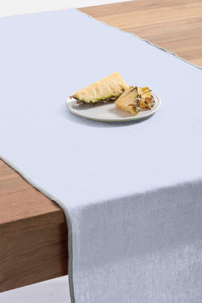 Linen Grey Needled Table Runner