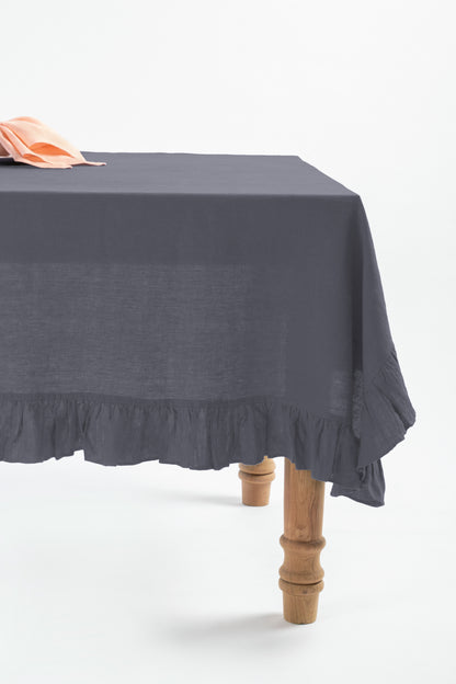 Linen Ruffle Medley Tablecloth