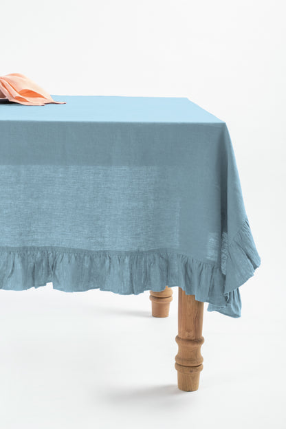 Linen Ruffle Medley Tablecloth