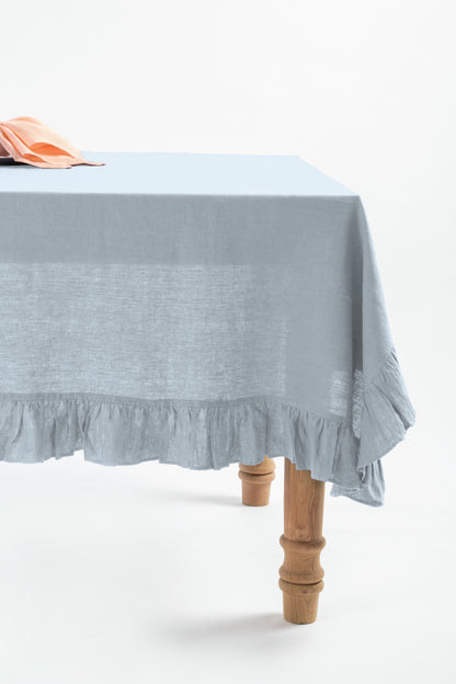 Linen Ruffle Medley Tablecloth