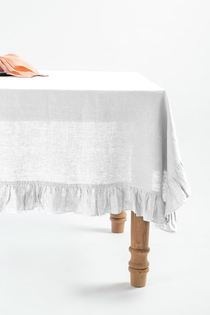 Linen Ruffle Medley Tablecloth