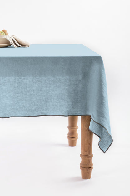 Linen Grey Needled Tablecloth