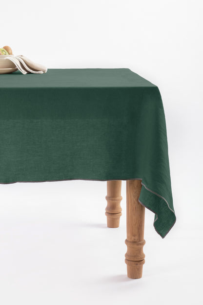 Linen Grey Needled Tablecloth