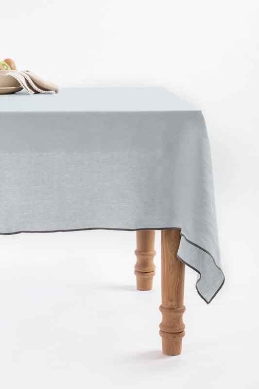 Linen Grey Needled Tablecloth