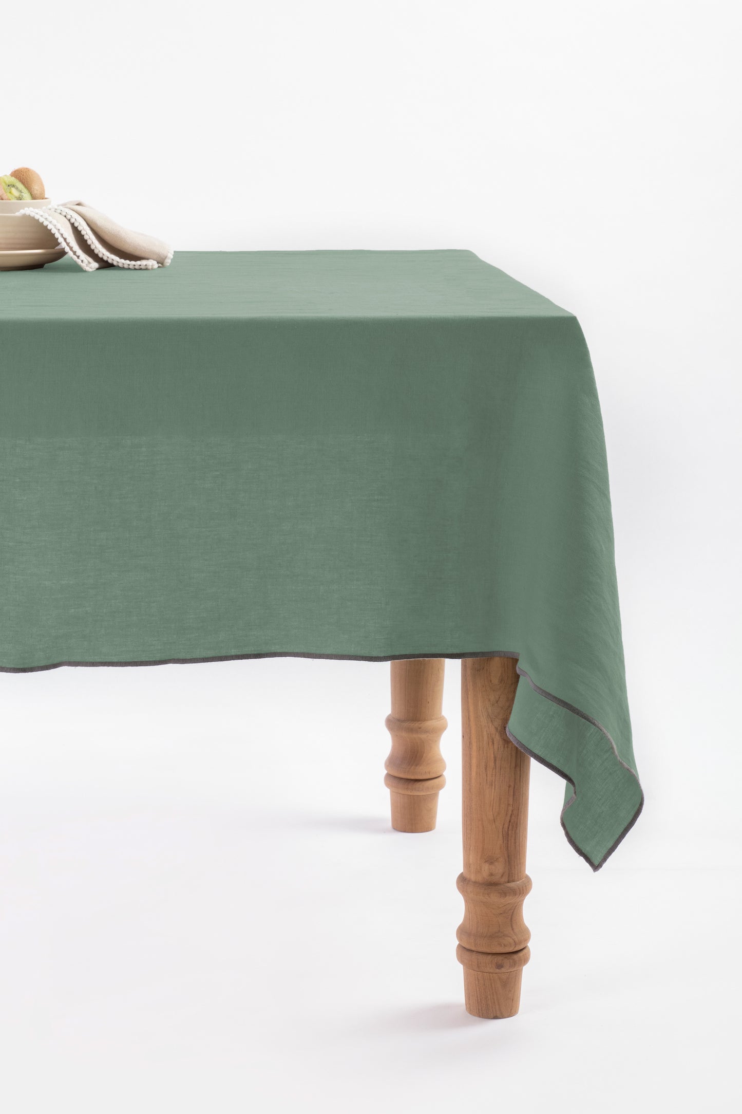 Linen Grey Needled Tablecloth