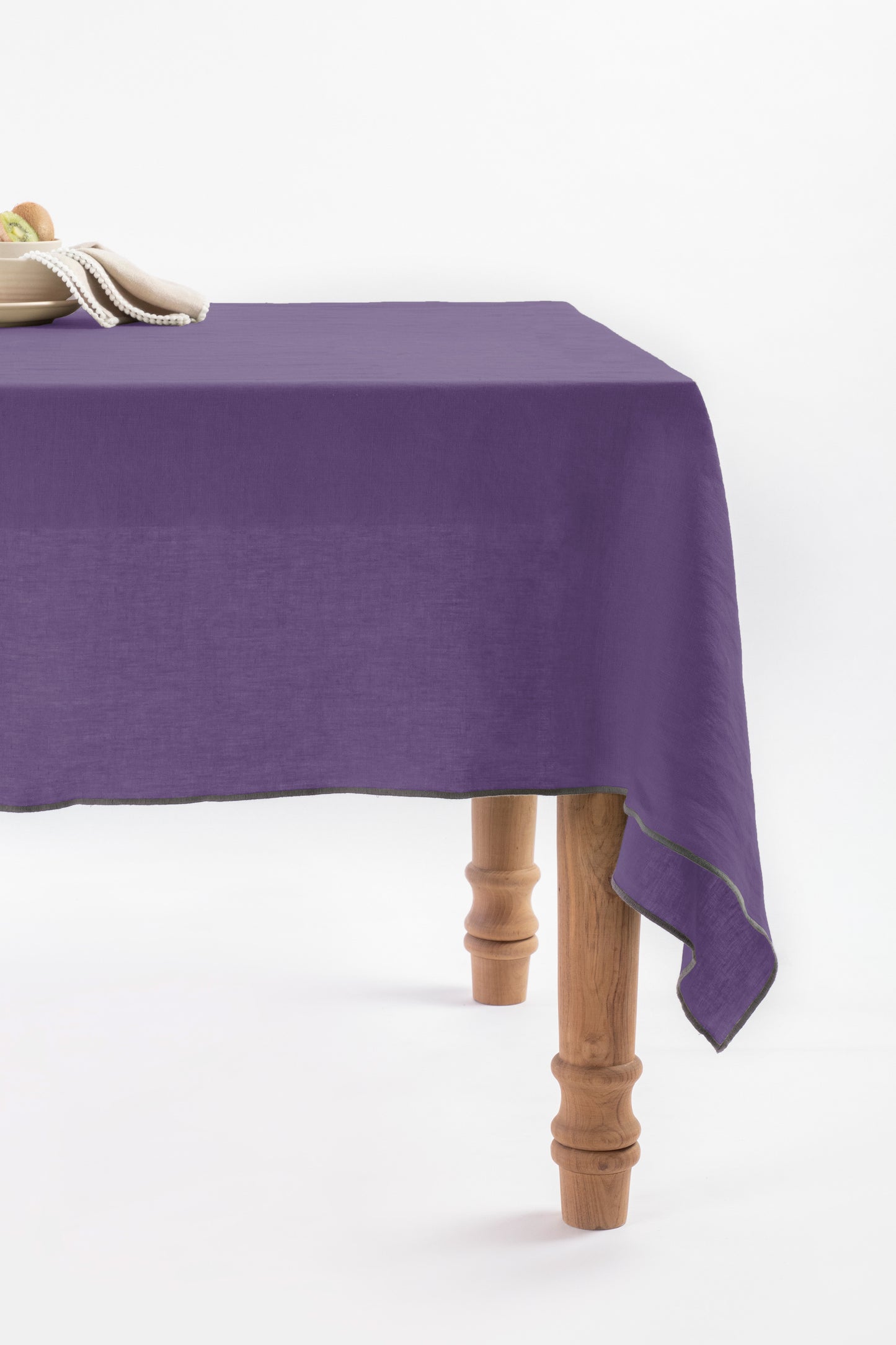 Linen Grey Needled Tablecloth