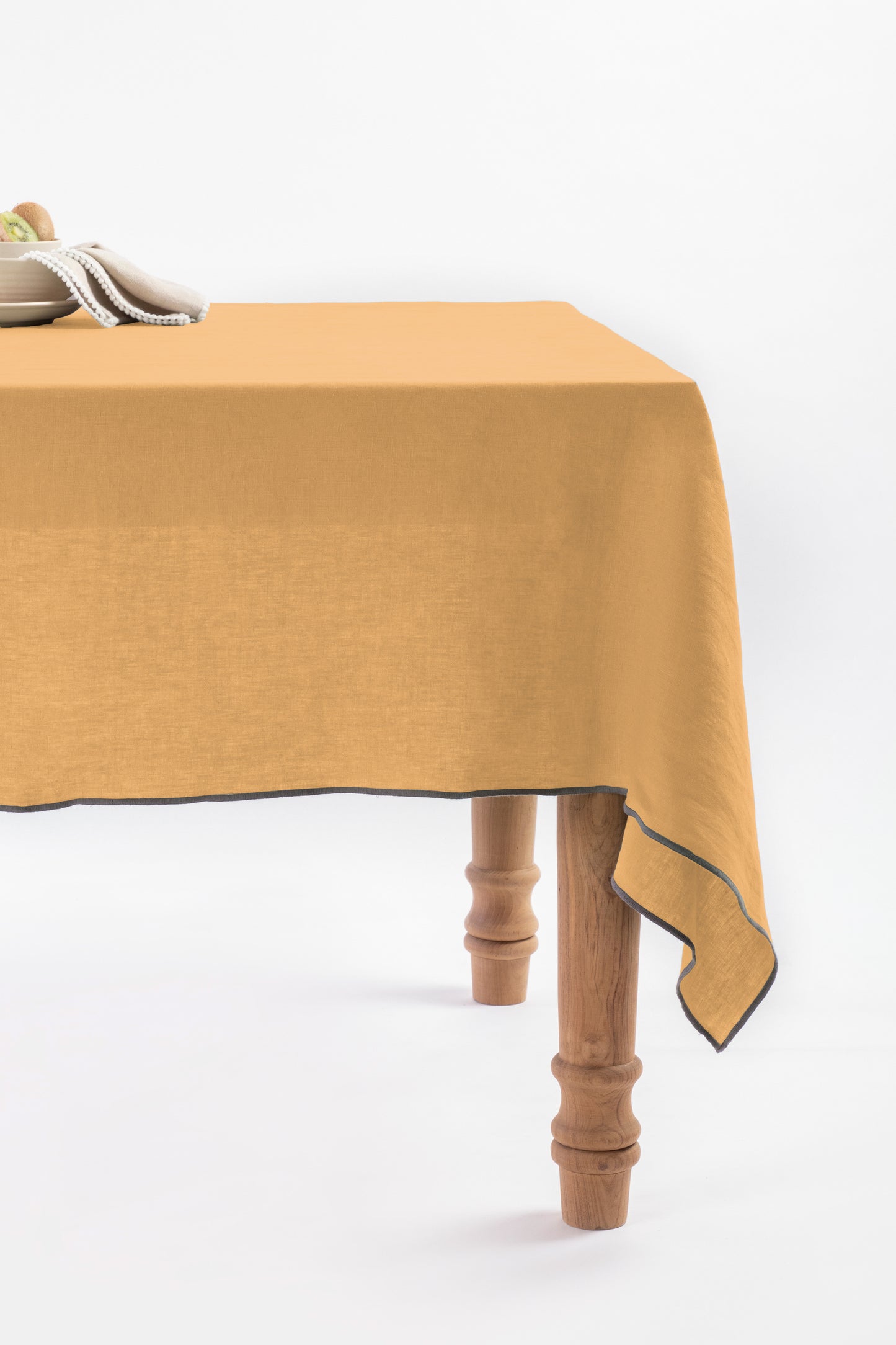 Linen Grey Needled Tablecloth