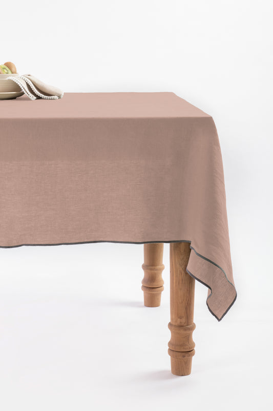 Linen Grey Needled Tablecloth