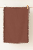 Linen Fringe Me Kantha Kitchen Towel