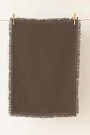 Linen Fringe Me Kantha Kitchen Towel