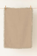 Linen Fringe Me Kantha Kitchen Towel