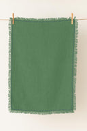 Linen Fringe Me Kantha Kitchen Towel