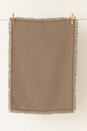 Linen Fringe Me Kantha Kitchen Towel