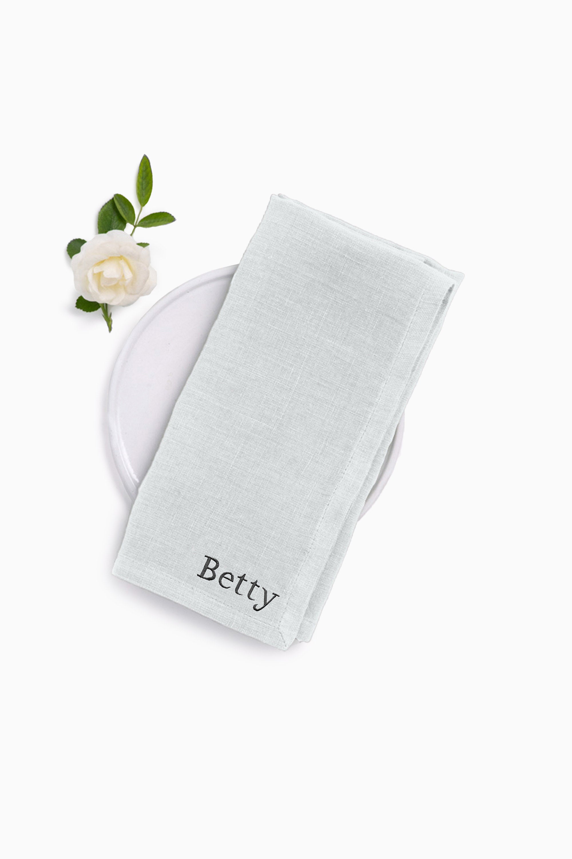 Linen Personalized Napkin Set