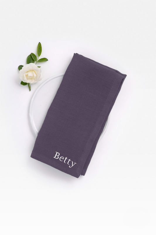 Linen Personalized Napkin Set